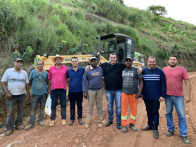 Prefeito de Trajano e vice vistoriam melhorias nas estradas vicinais do município
