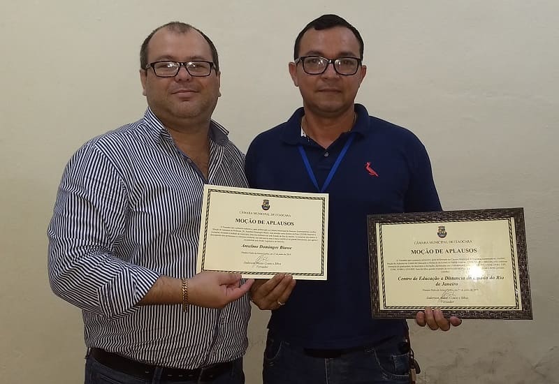 Vereador apresenta moção de aplausos ao trabalho do polo do CEDERJ de Itaocara