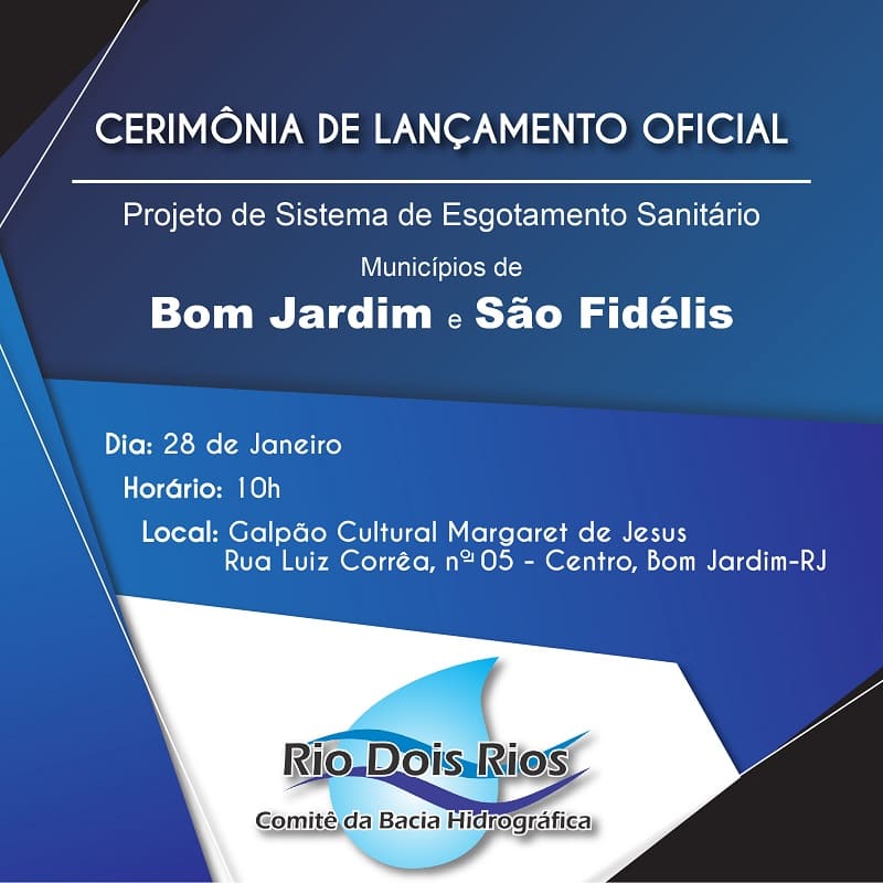 Projetos de Esgotamento Sanitário de Bom Jardim e São Fidélis terão início dia 28