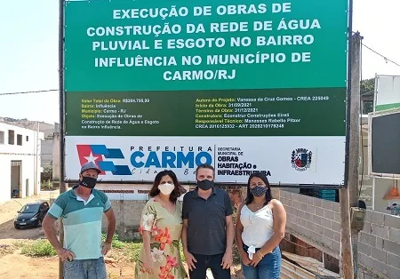 Prefeitura de Carmo realiza obras de saneamento básico no bairro Influência