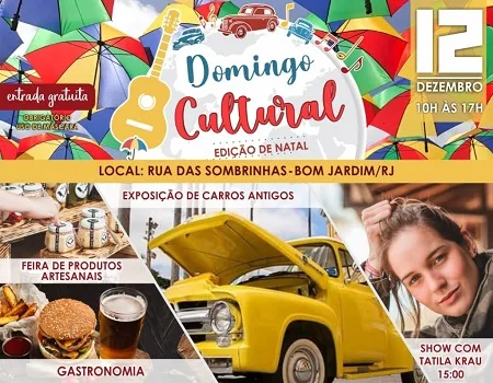 Música, gastronomia e artesanato são atrações do Domingo Cultural em Bom Jardim