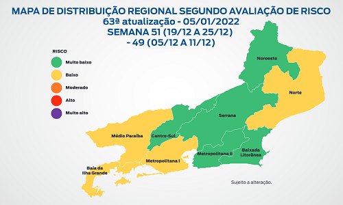 Estado tem cinco regiões em bandeira verde da Covid-19