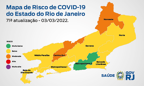Estado do Rio de Janeiro permanece em bandeira amarela pela quarta semana consecutiva