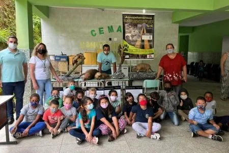 Conscientização ambiental com os alunos em Bom Jardim