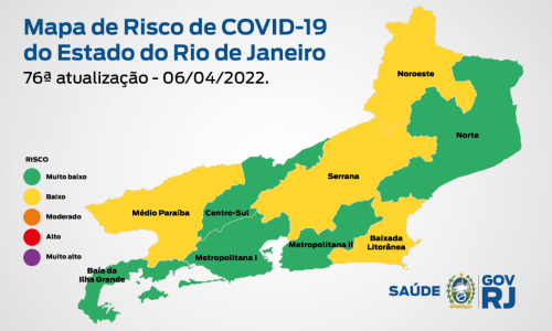 Mapa de Risco da Covid-19: estado do Rio permanece em bandeira verde pela quinta semana consecutiva