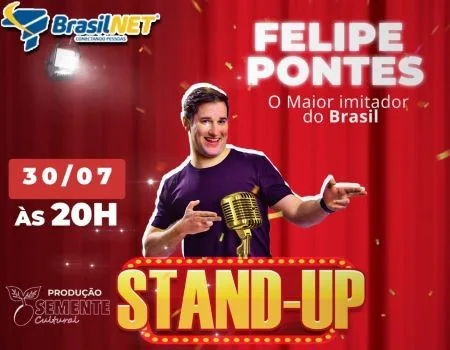 Bom Jardim recebe show de humor do ator Felipe Pontes neste sábado