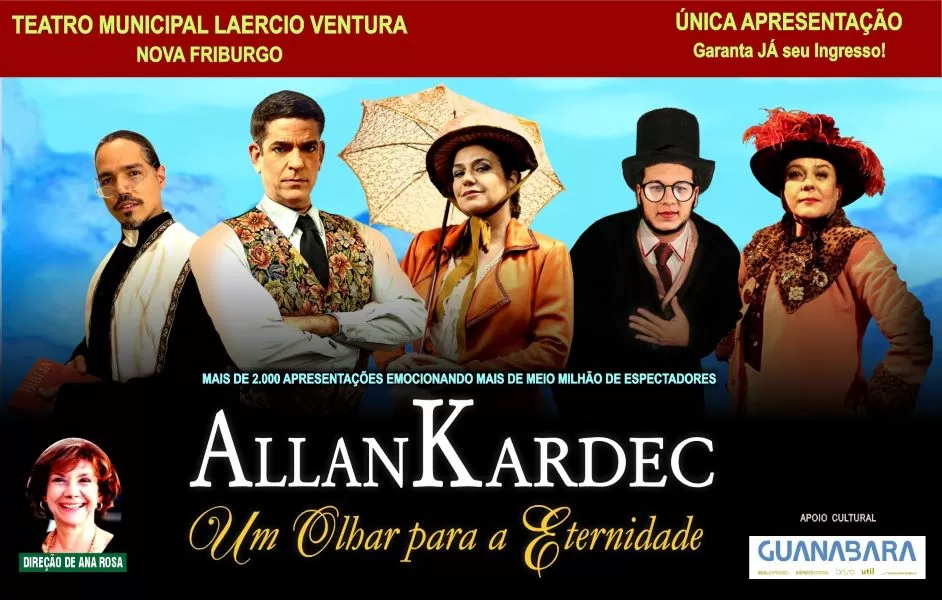Espetáculo teatral "Um Olhar para a Eternidade" revela a vida de Allan Kardec