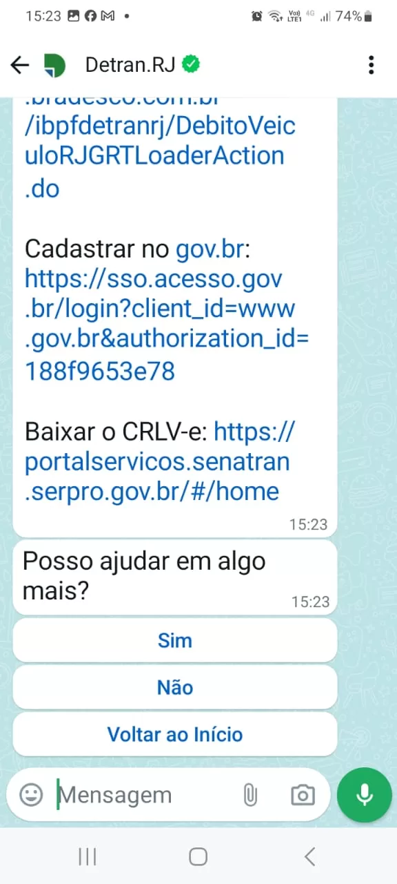 Detran.RJ agora presta informações aos cidadãos pelo WhatsApp