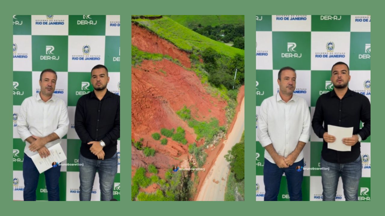 Deputado Bruno Boaretto alerta sobre situação da encosta da RJ-172